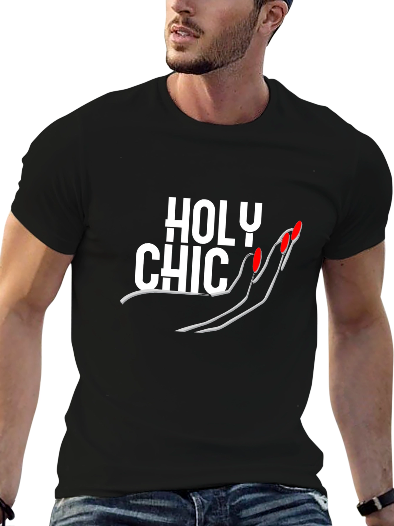 Black Holy Chic Graphic Tee - Fashion Statement view 6