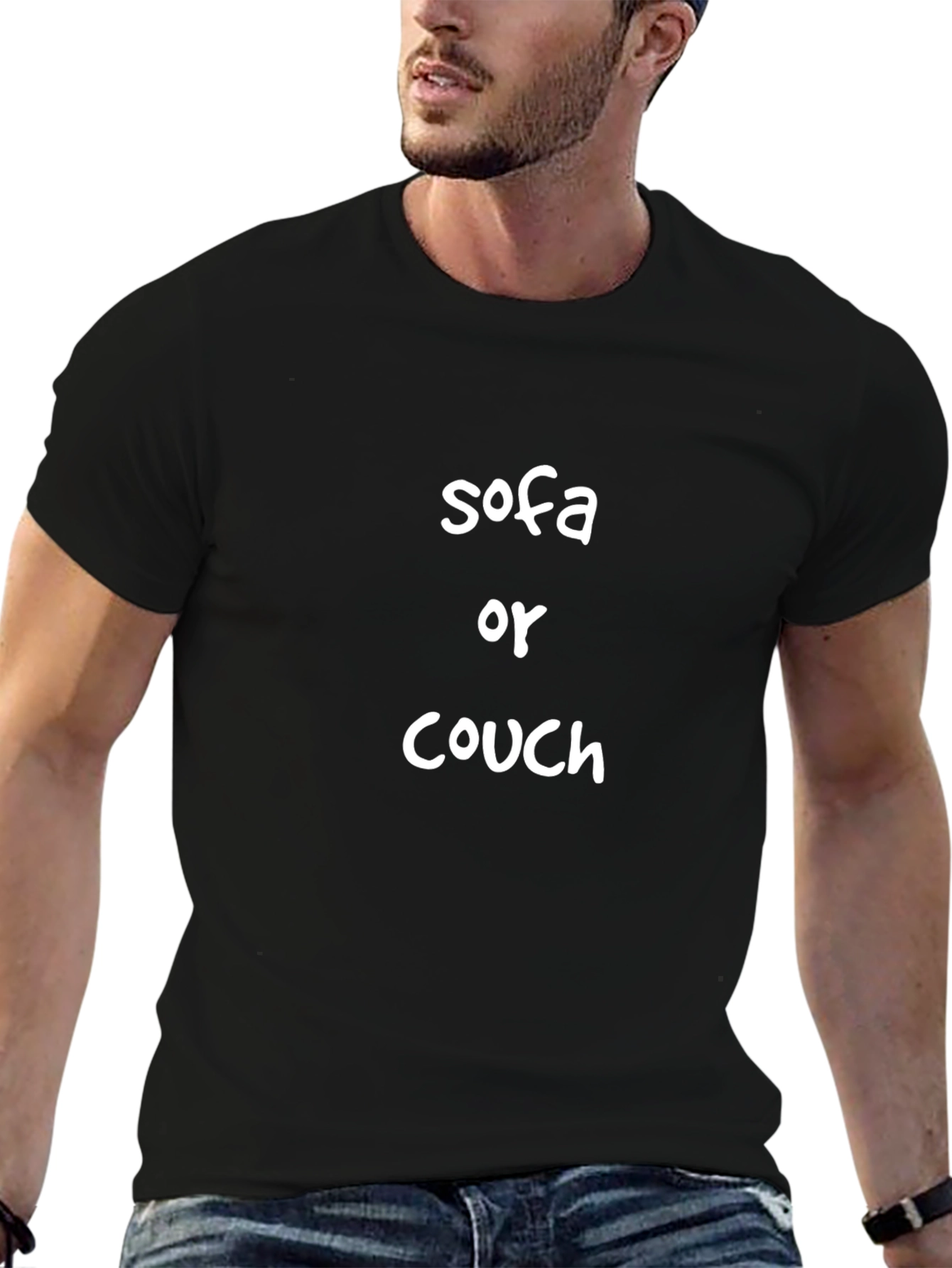 Black Sofa or Couch Graphic Tee - Relaxed Fit view 6