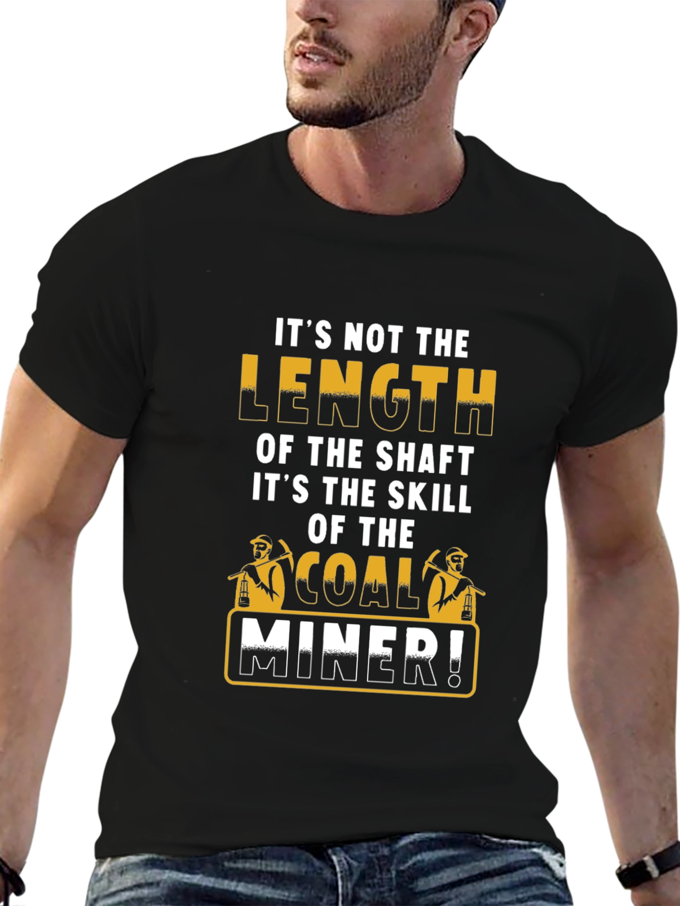 Black Coal Miner Humor Graphic Tee view 6