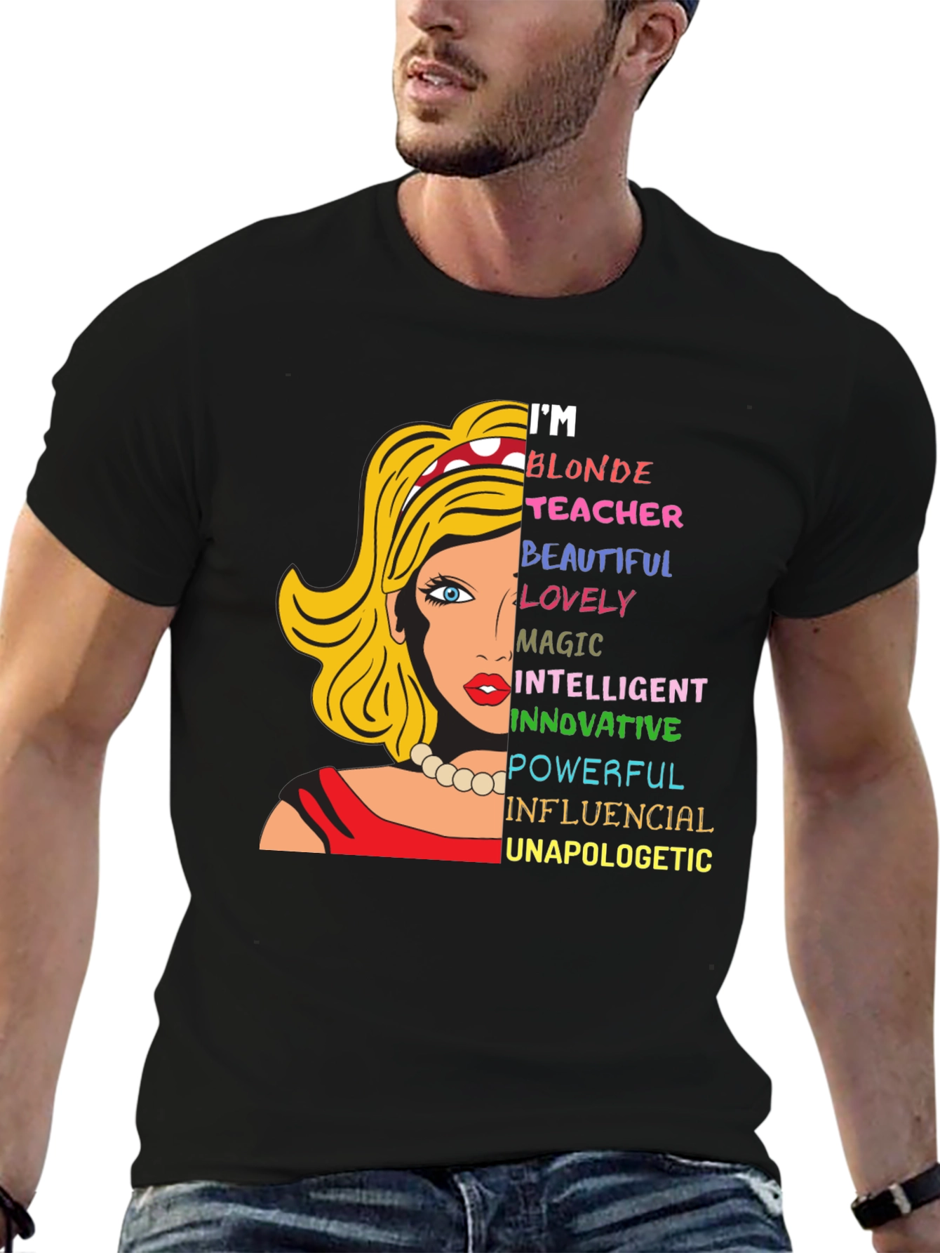 Blonde Teacher Graphic Tee - Empowering Women's T-Shirt - 6