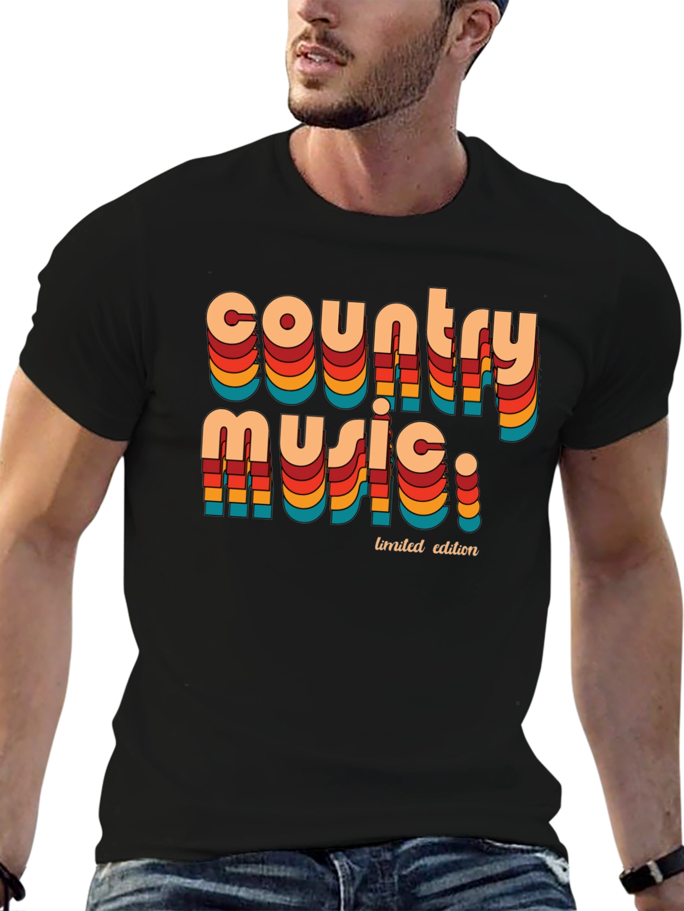Black Country Music Limited Edition Retro Graphic T-Shirt view 6