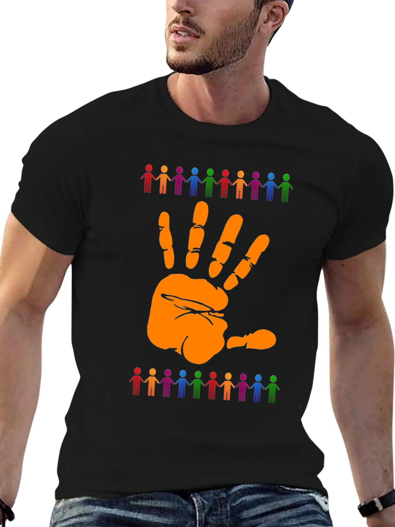 Unity Hand Graphic T-Shirt - Black - 6