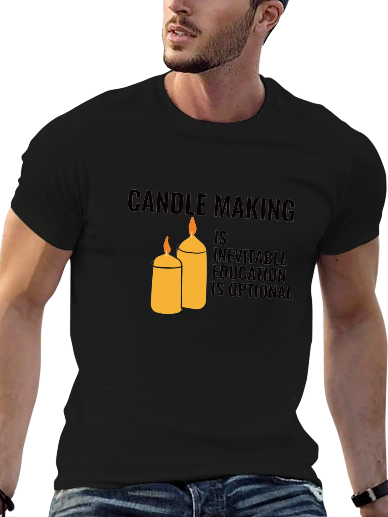Black Candle Making Inevitable T-Shirt view 6