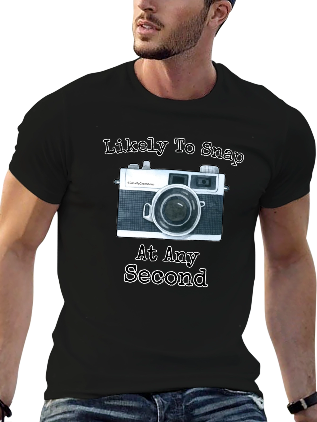 Black Likely To Snap At Any Second T-Shirt Camera Photographer Gift view 6