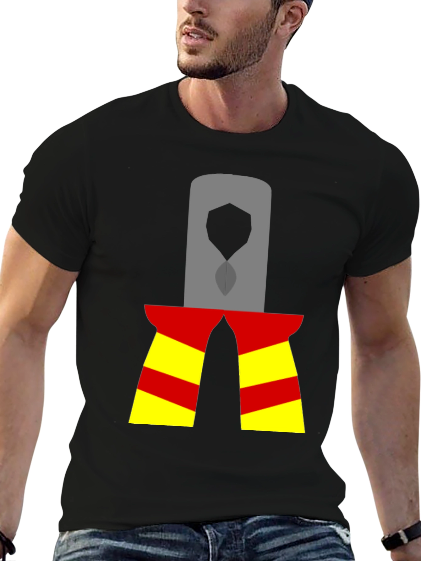 Black Graphic Tee - Minimalist Pliers Design view 6