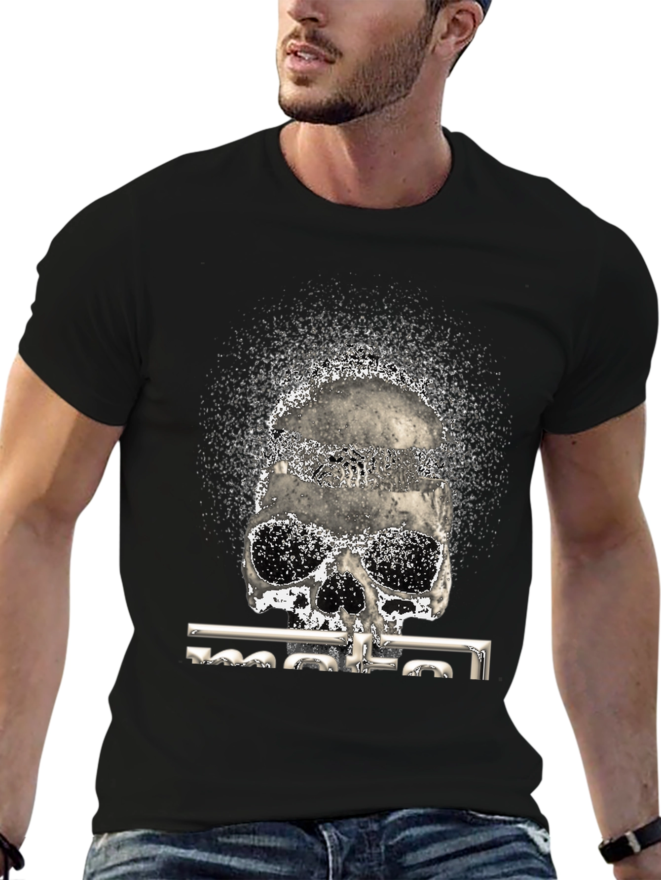 Skull Graphic Print T-Shirt - 6