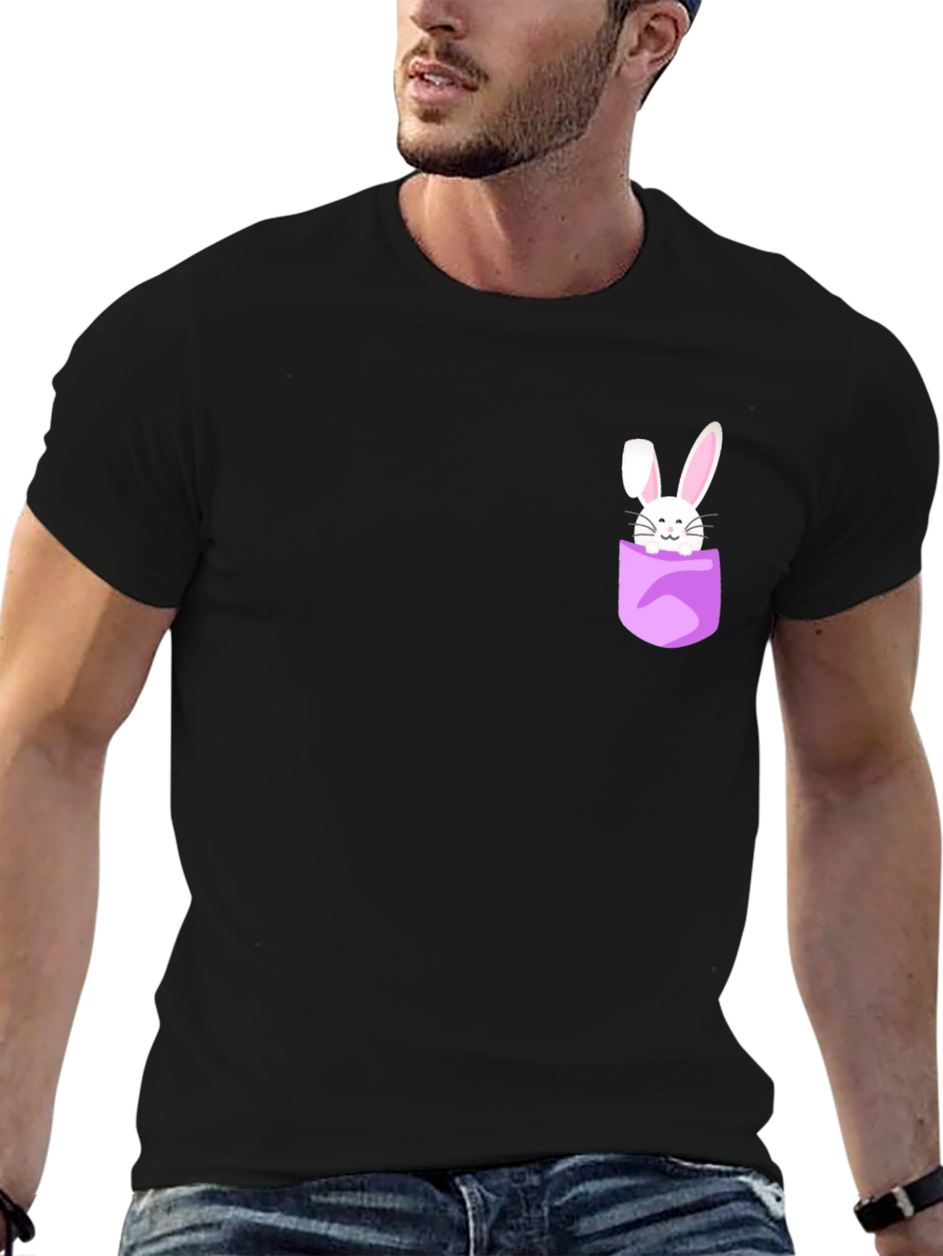 Black Bunny Pocket Graphic Tee view 6