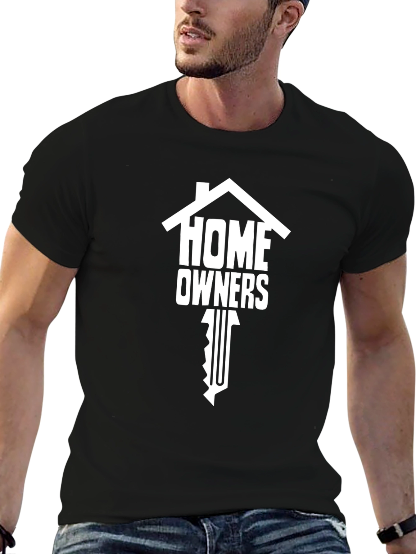 Black Home Owners Key Graphic Tee view 6