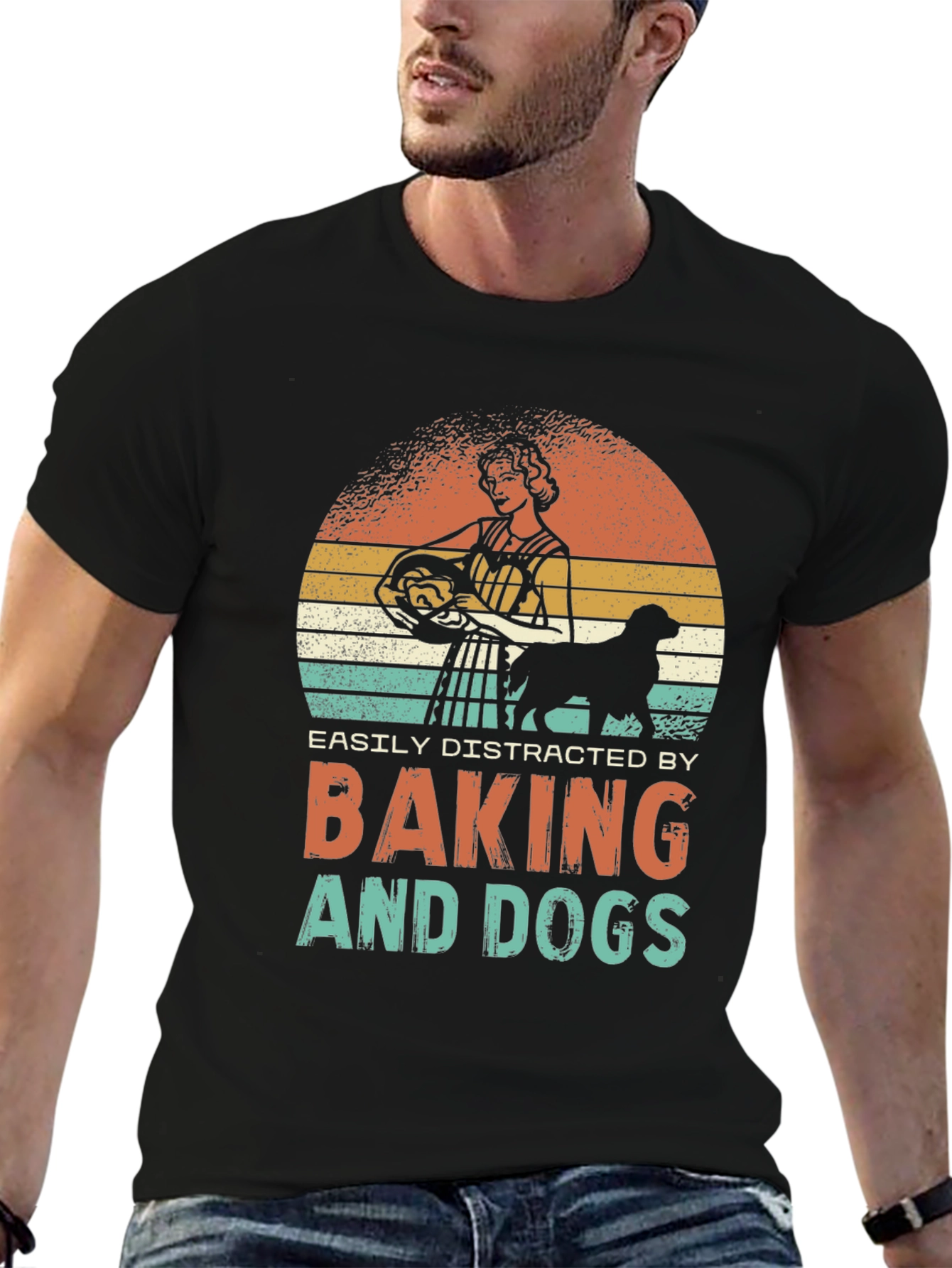 Black Baking and Dogs T-Shirt view 6