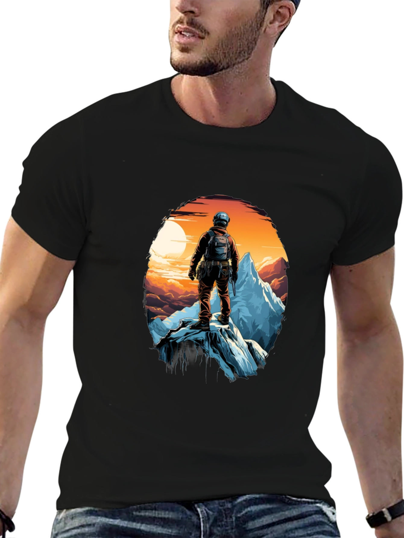 Black Mountain Climber Graphic Tee - Adventure Awaits! view 6