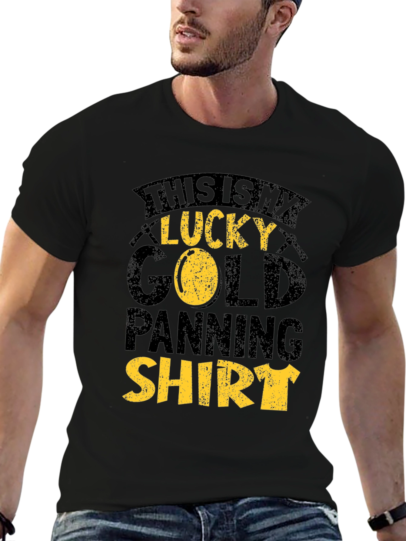 Black Lucky Gold Panning Shirt - Black Tee view 6