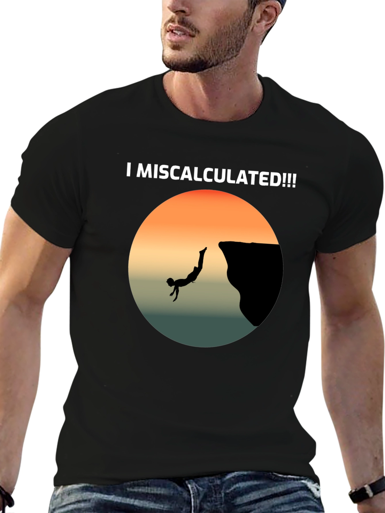 Black I Miscalculated Funny Graphic Tee view 6