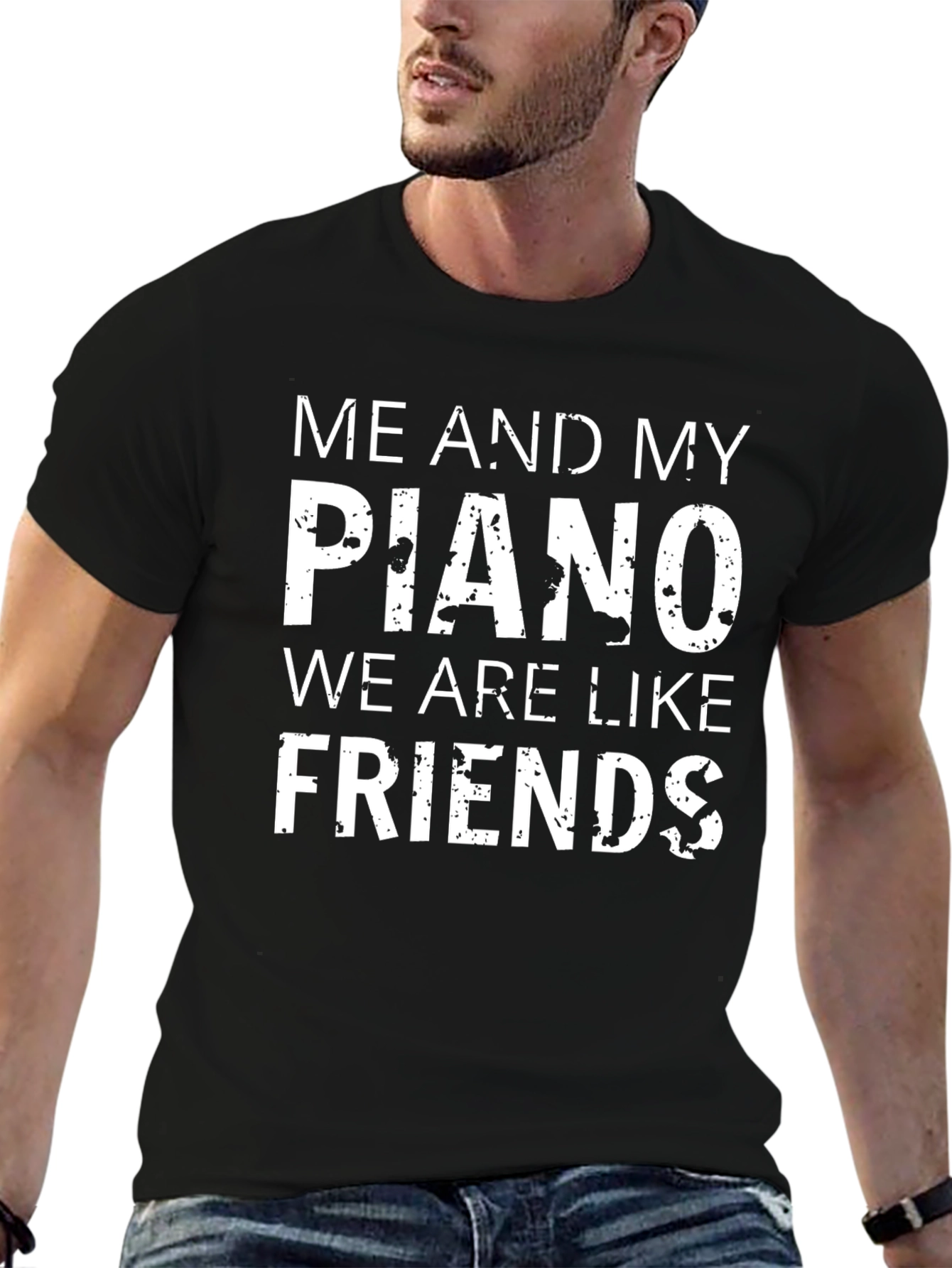 Black Me and My Piano T-Shirt - Musician Tee view 6