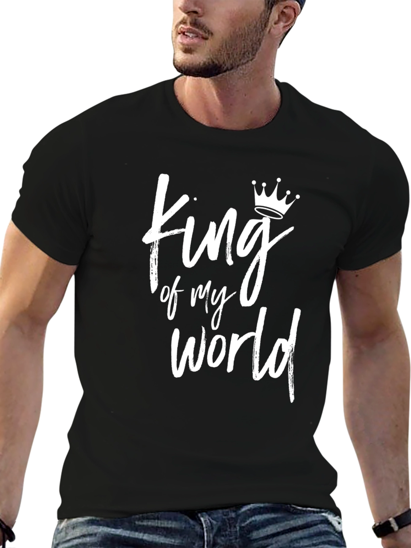 King of My World Graphic Tee - Black - 6