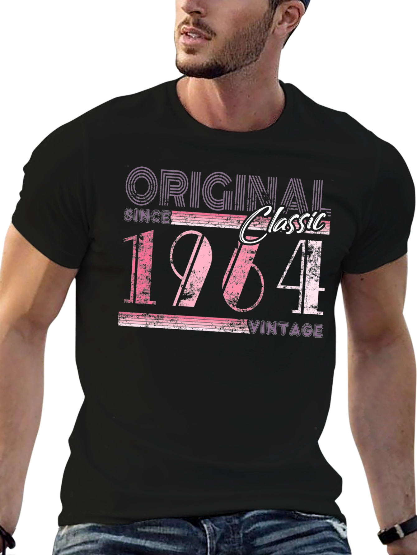 Black Original Classic Since 1964 Vintage T-Shirt view 6