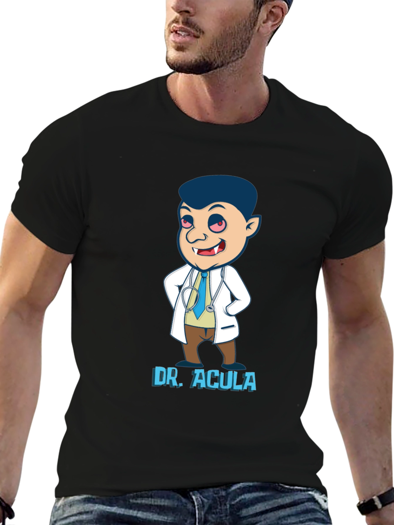 Black Dr. Acula Graphic Tee - Black view 6