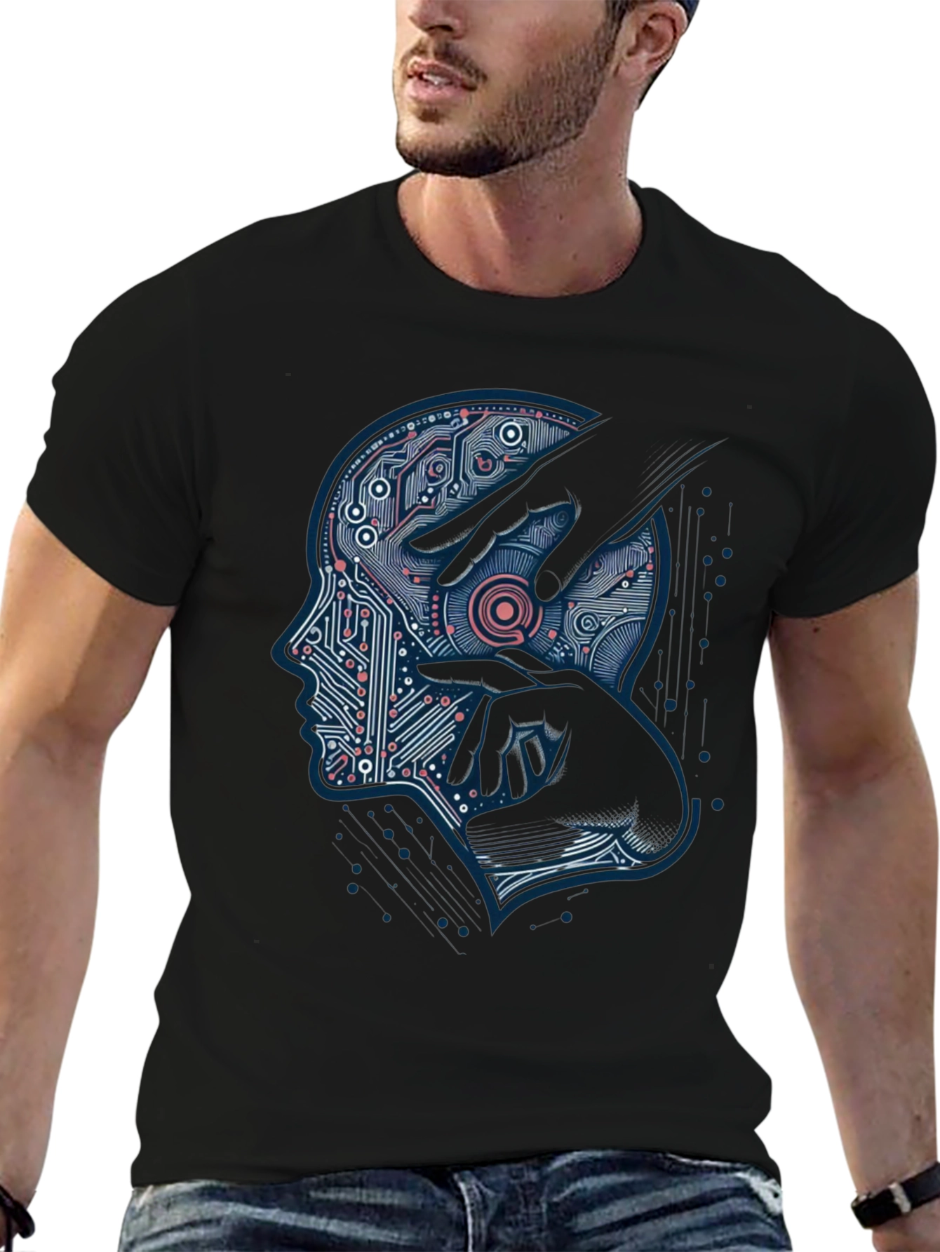 Black Tech Mind T-Shirt view 6