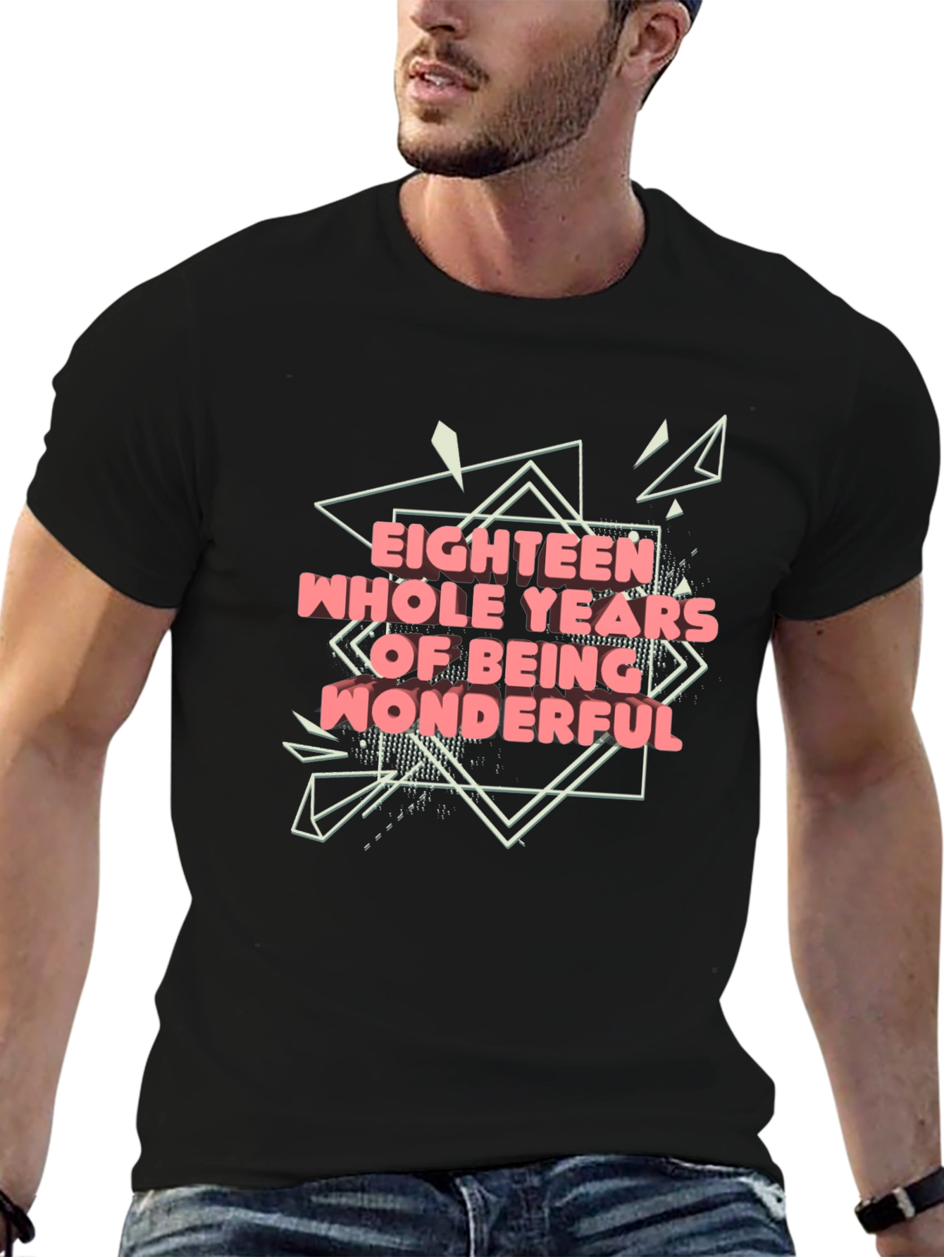 Black Eighteen Wonderful Years Graphic Tee view 6