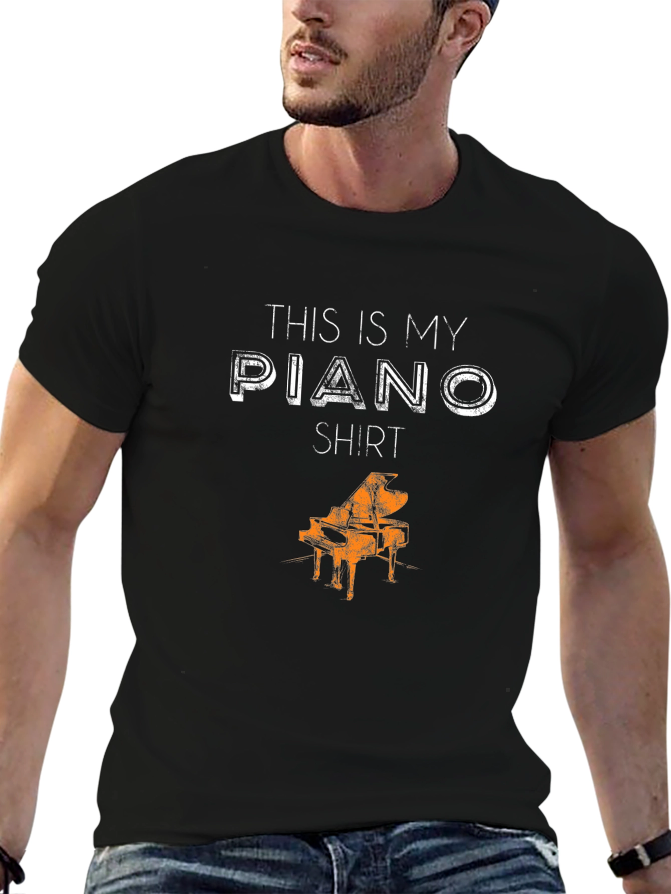 Black Piano Shirt - Musician T-Shirt - Band Shirt view 6