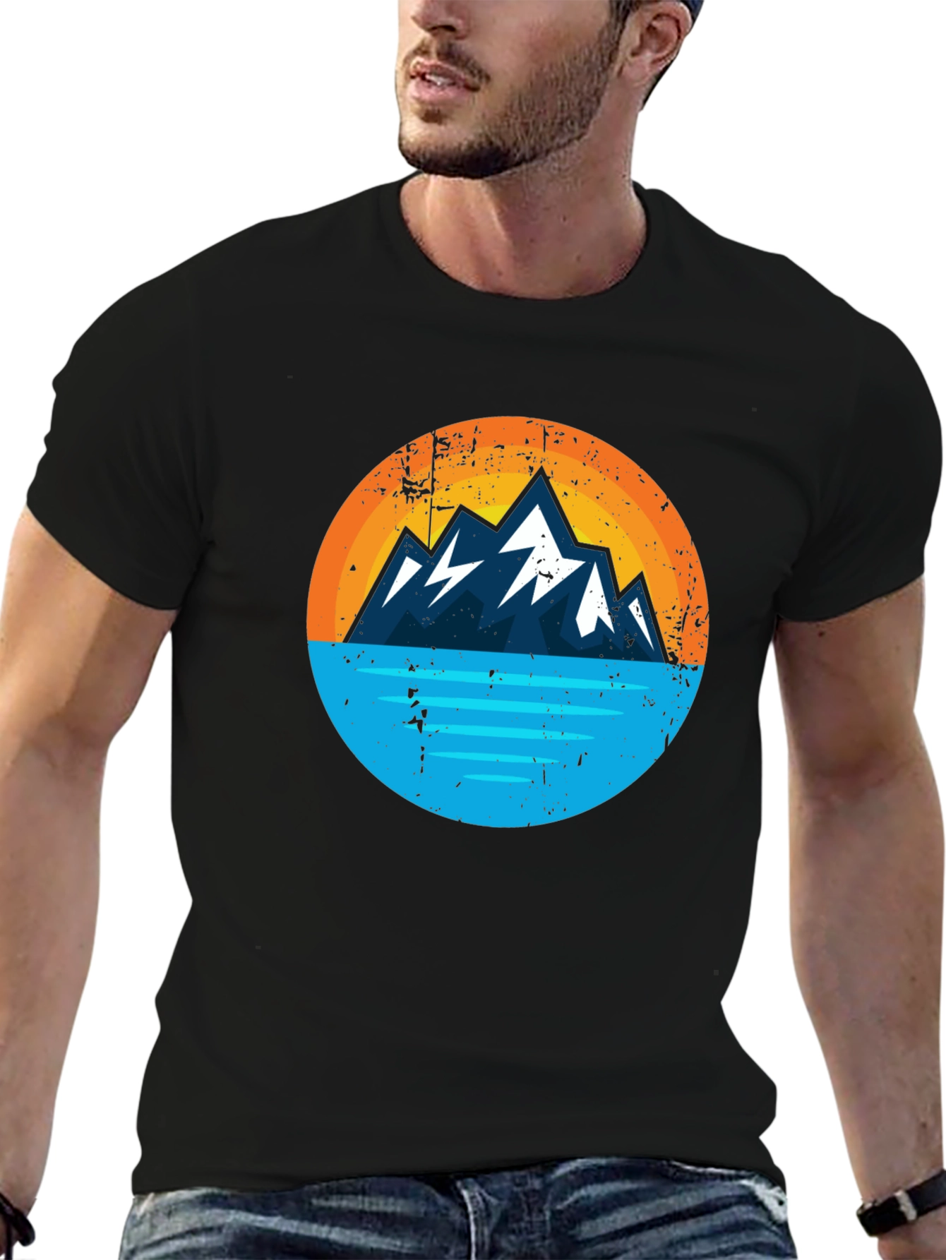 Black Mountain Lake Graphic T-Shirt - Adventure Ready view 6