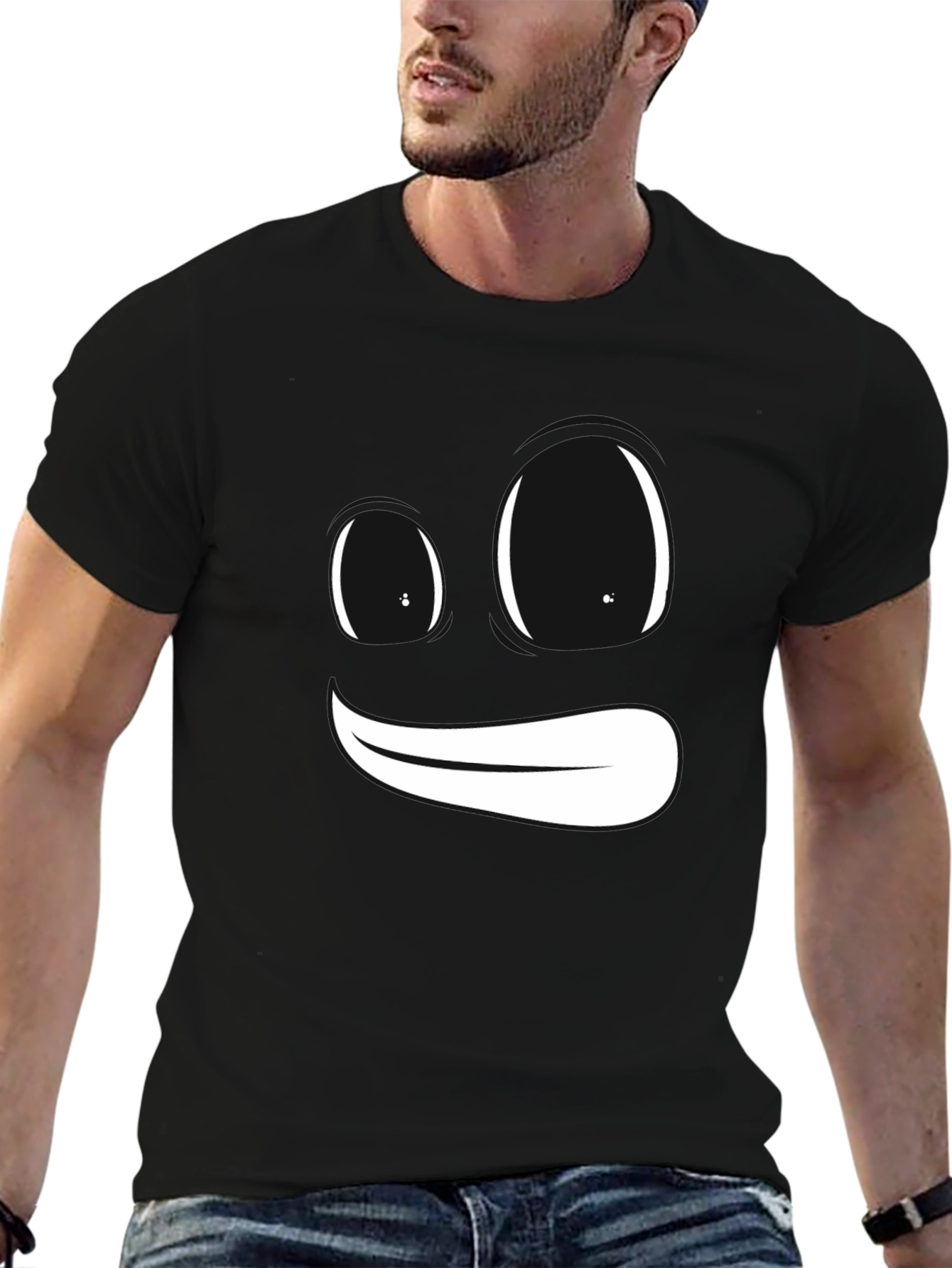 Black Funny Face Graphic Tee - Express Yourself! view 6