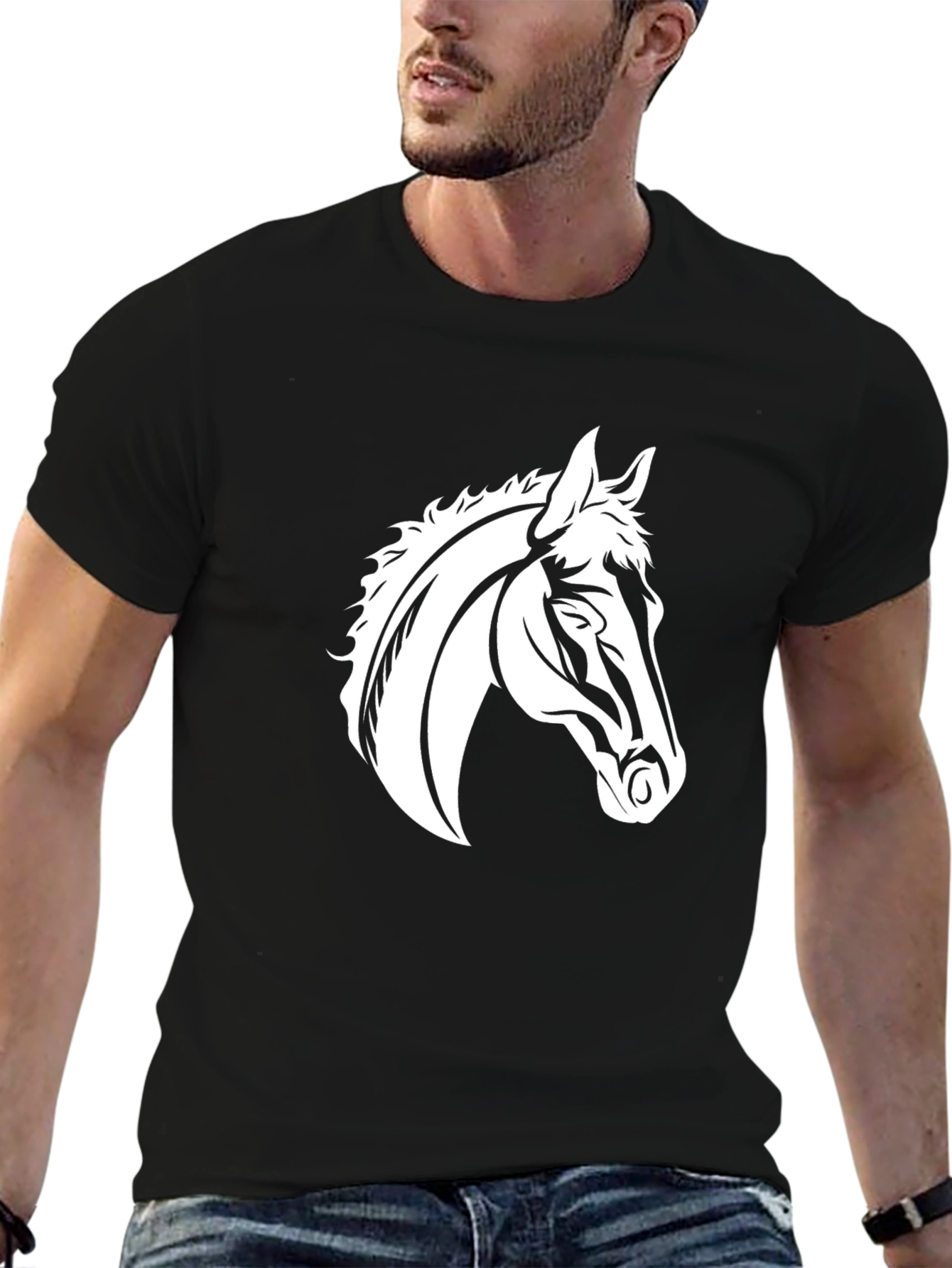 Black Black Horse Graphic Tee view 6