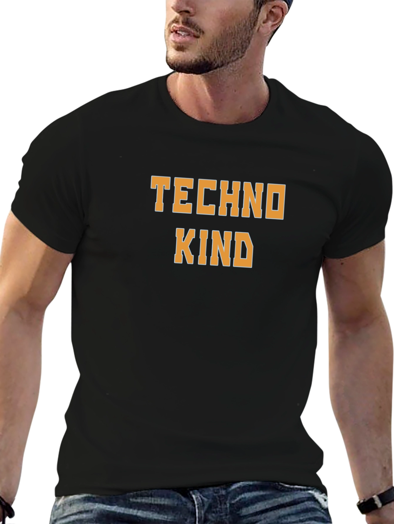 Black Techno Kind Graphic Tee - Stylish Music Lover's T-Shirt view 6