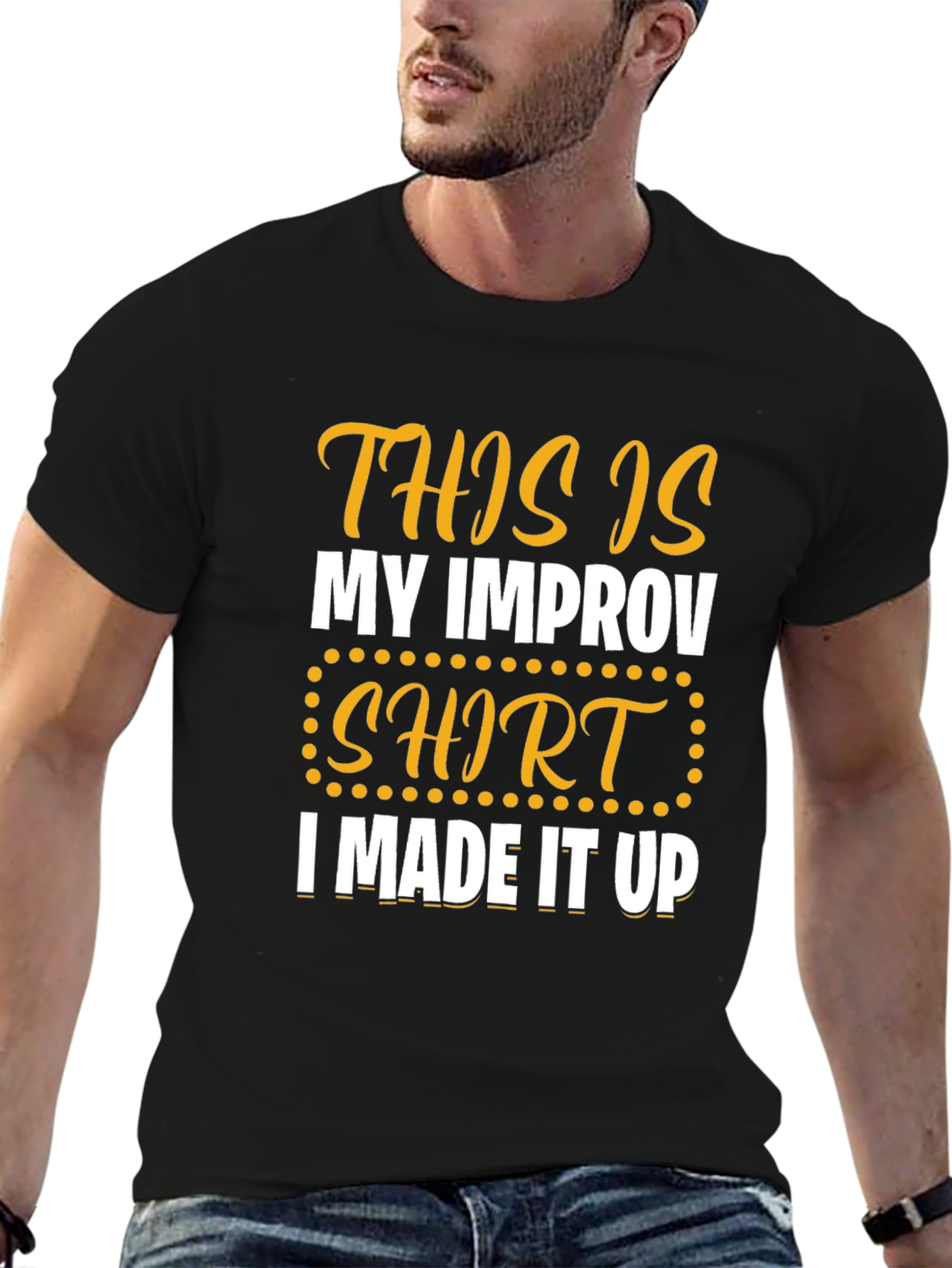 Black Funny Improv Shirt - This Is My Improv Shirt view 6