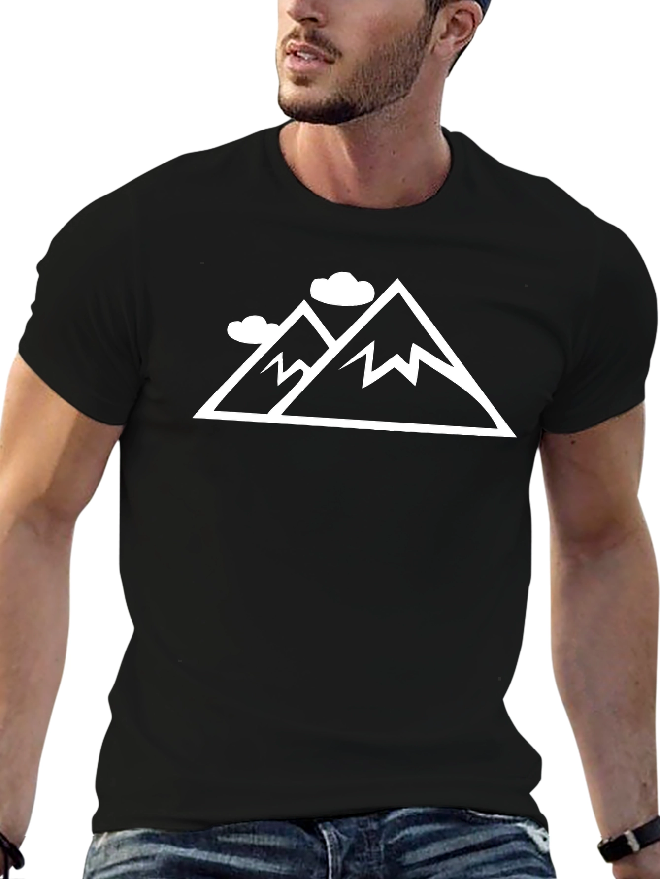 Black Mountain Peak Graphic Tee - Black view 6