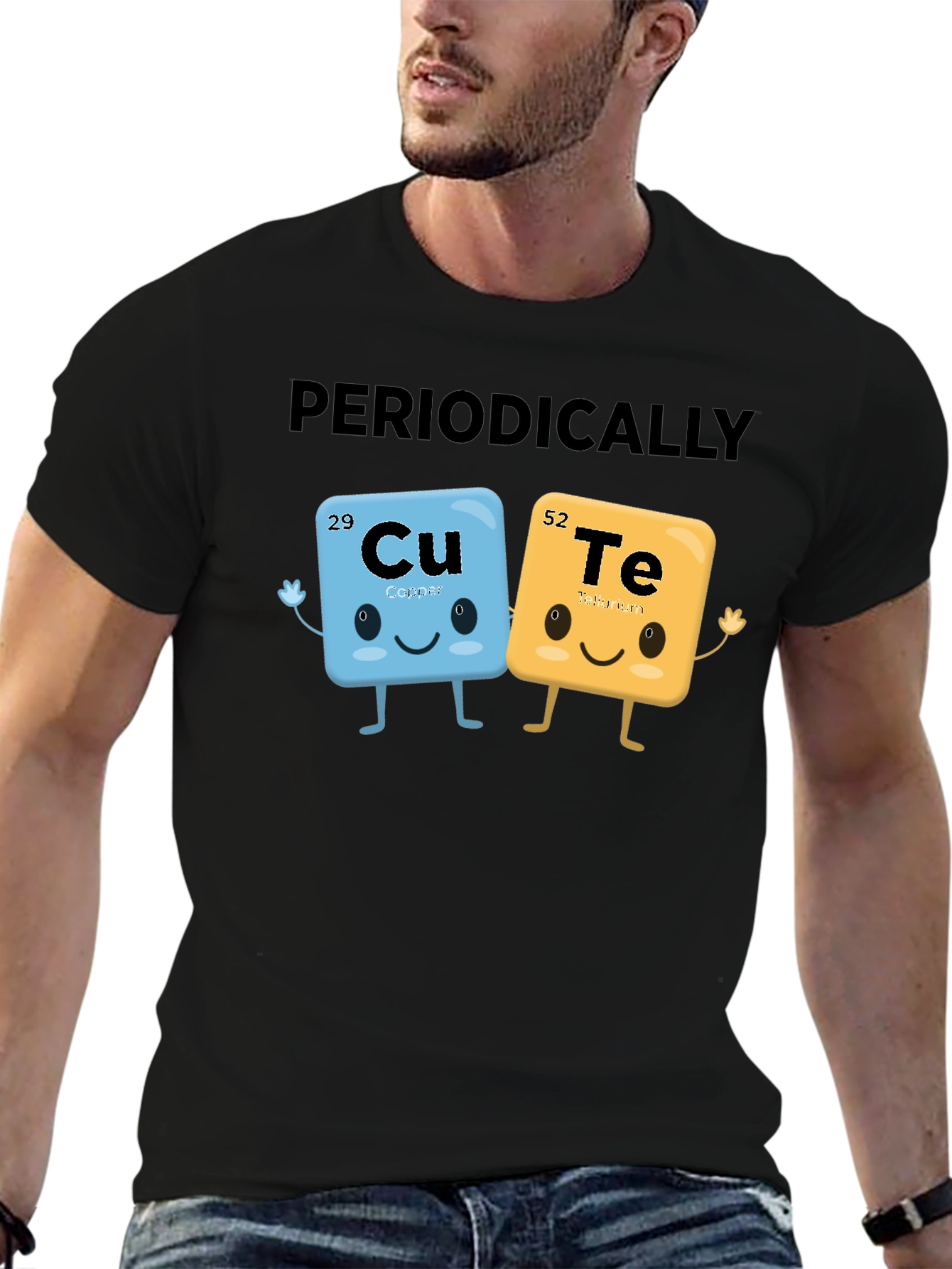 Black Periodically Cute Science T-Shirt view 6
