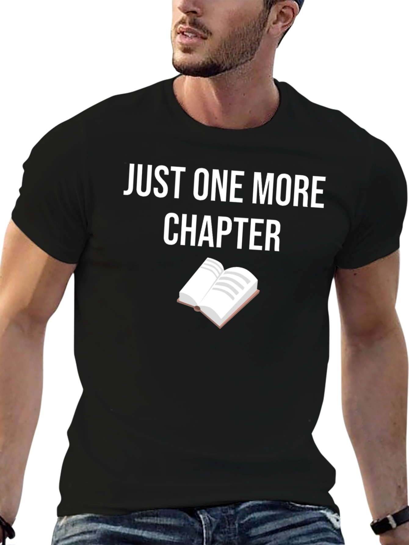 Black Just One More Chapter T-Shirt view 6