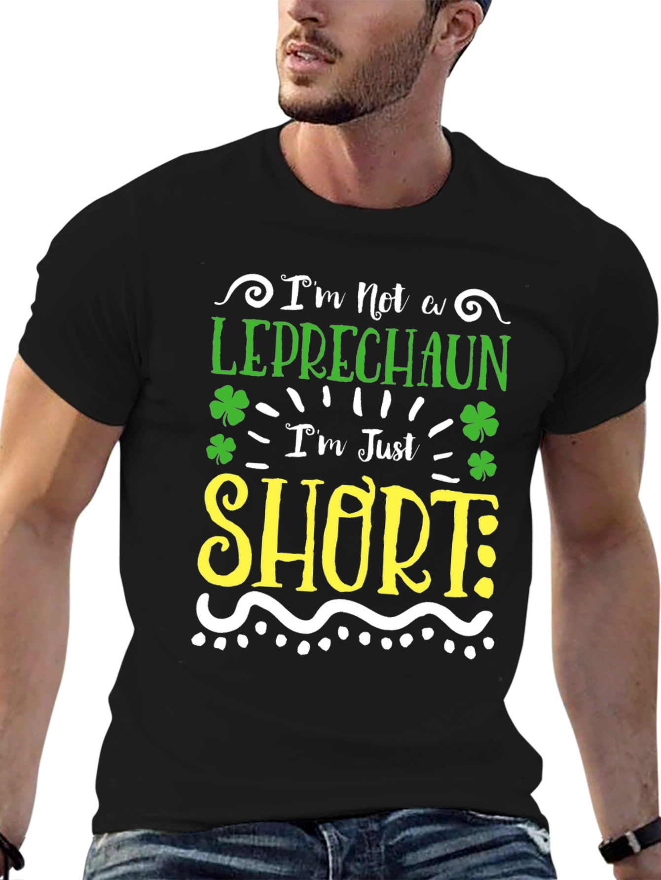 Black Funny St. Patrick's Day T-Shirt - Leprechaun Joke view 6