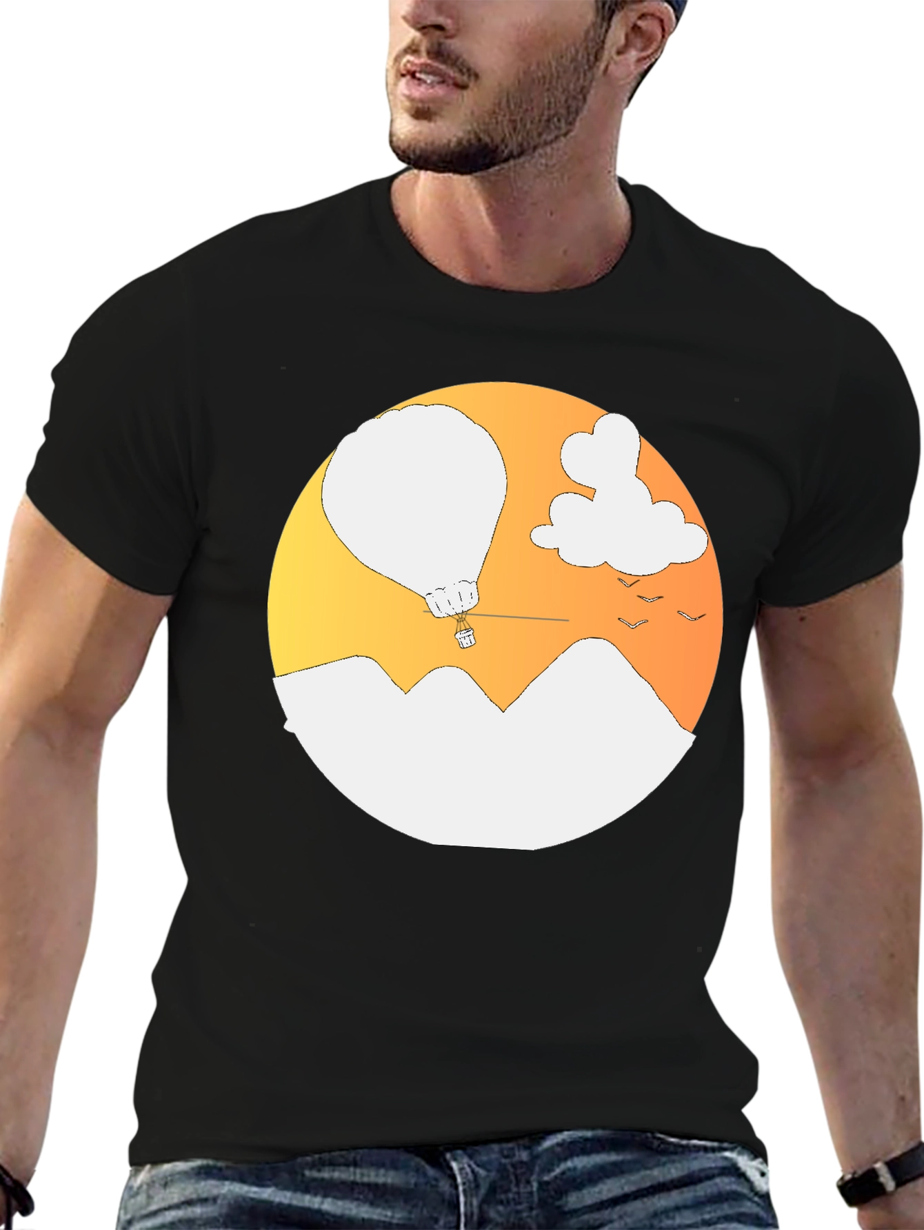 Black Mountain Balloon Graphic Tee view 6
