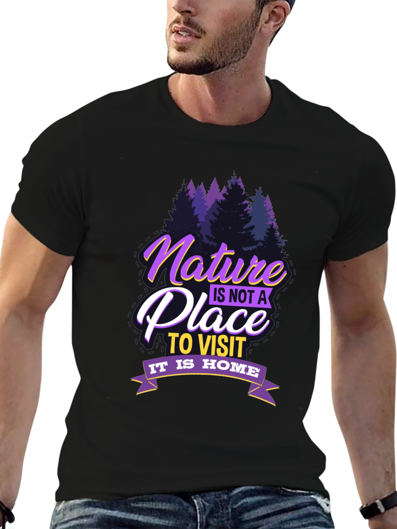 Black Nature is Home T-Shirt view 6