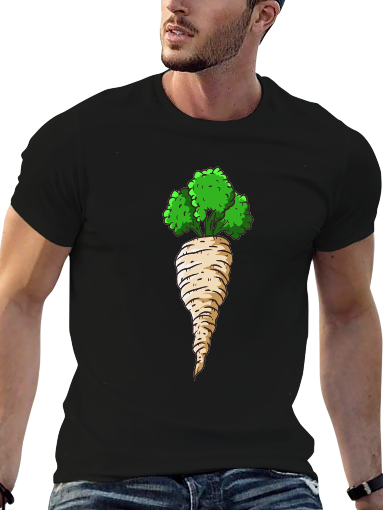Black Radish Graphic Tee - Unique Foodie Fashion view 6