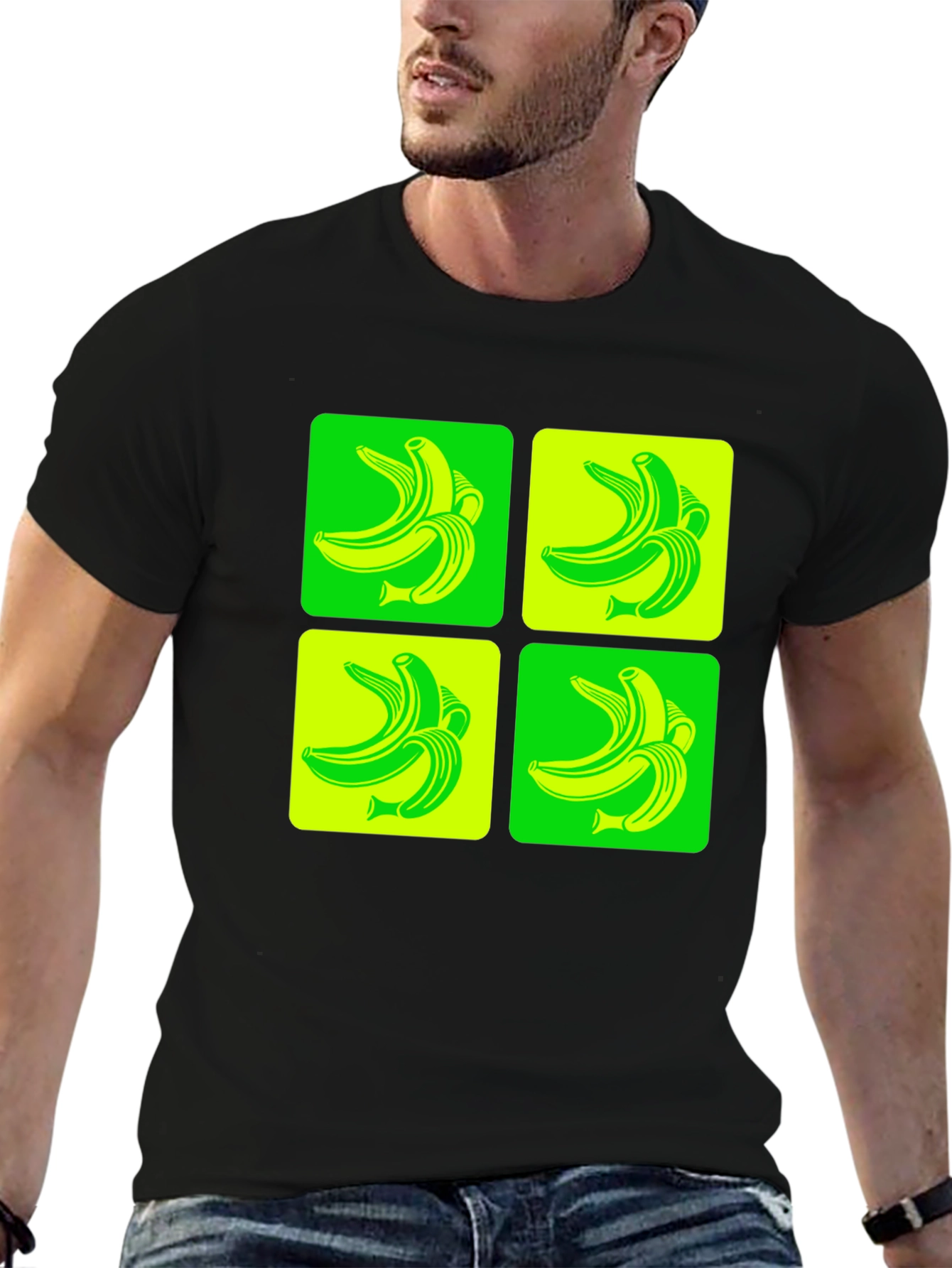 Black Banana Pop Art Graphic T-Shirt view 6