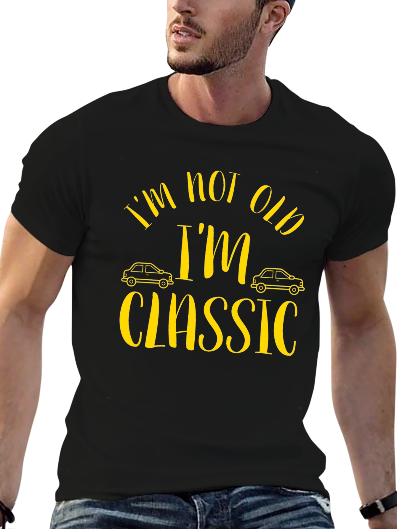 Black I'm Not Old, I'm Classic Men's T-Shirt view 6