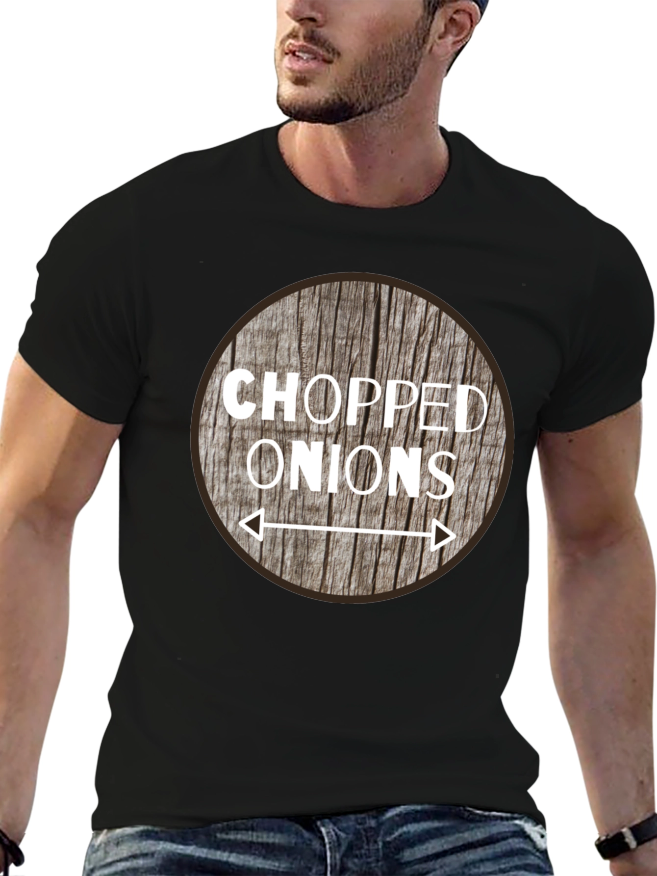 Chopped Onions Graphic Tee - Novelty Food Shirt - 6