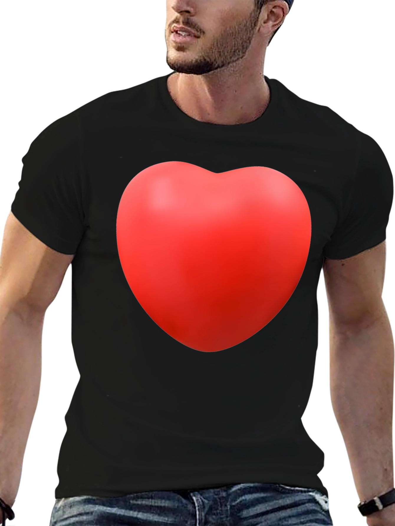 Black Heart Graphic Black Tee view 6