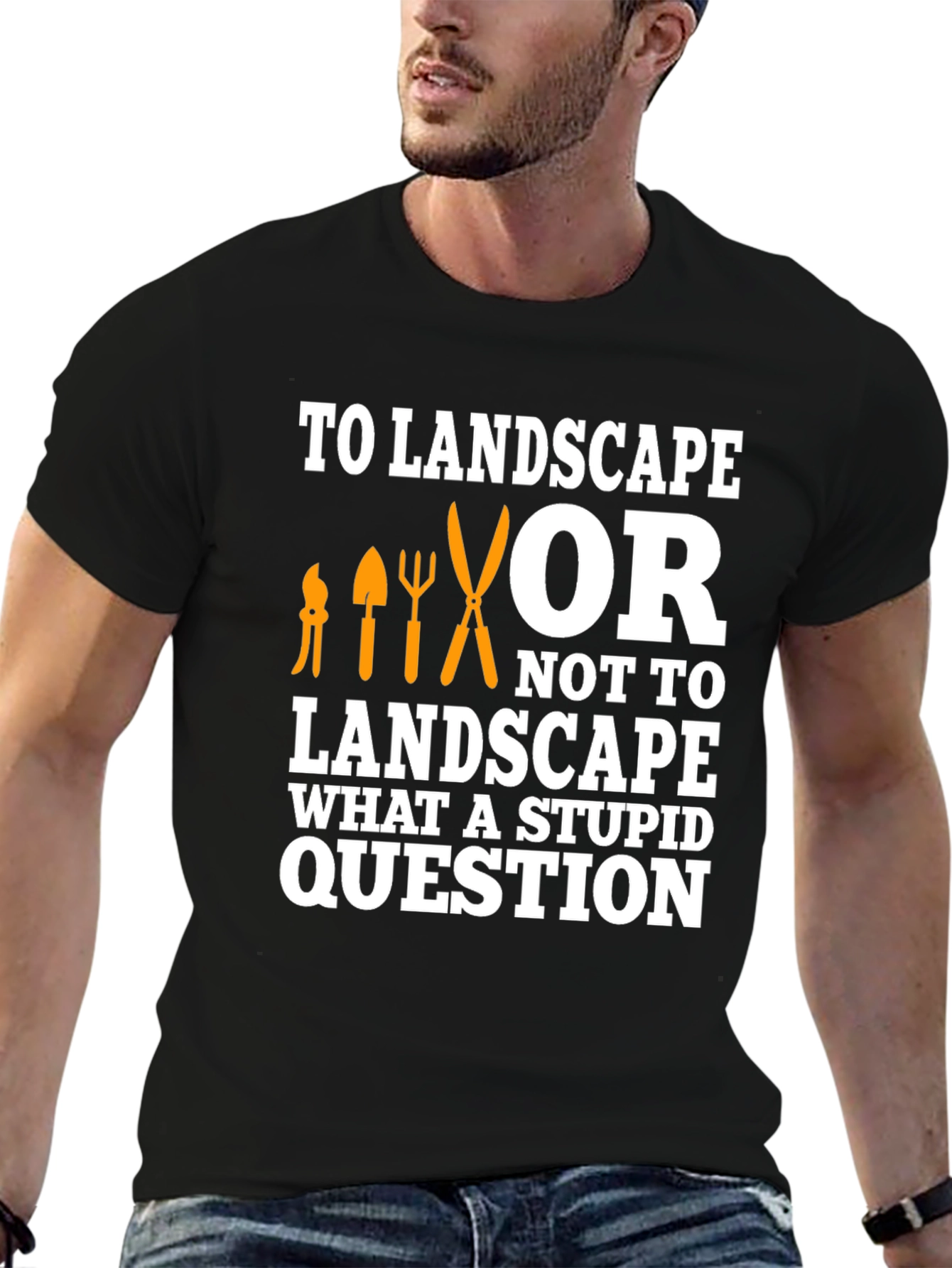 Black To Landscape T-Shirt - Gardener Humor view 6