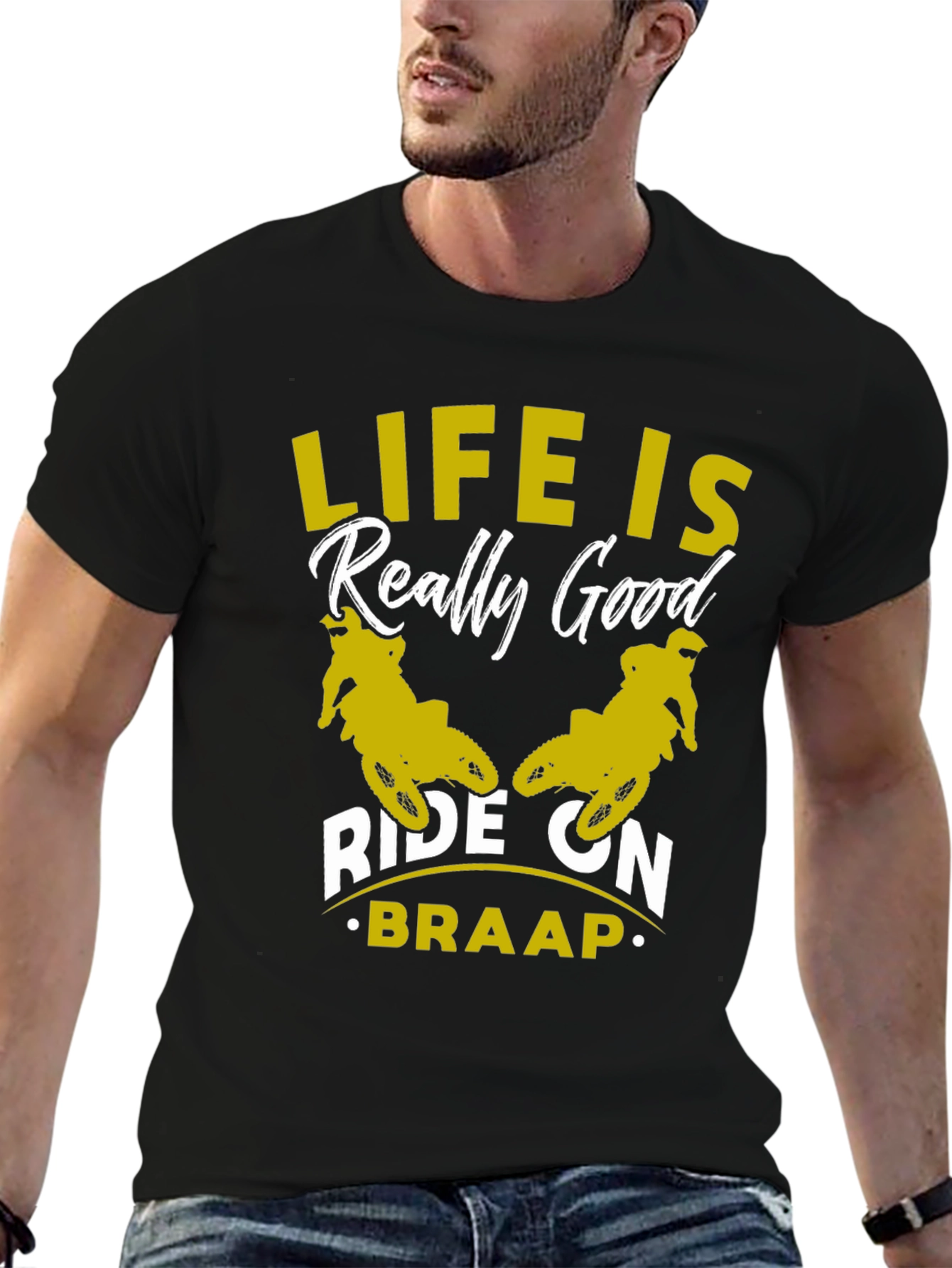 Black Life Is Really Good Ride On - Braap T-Shirt view 6