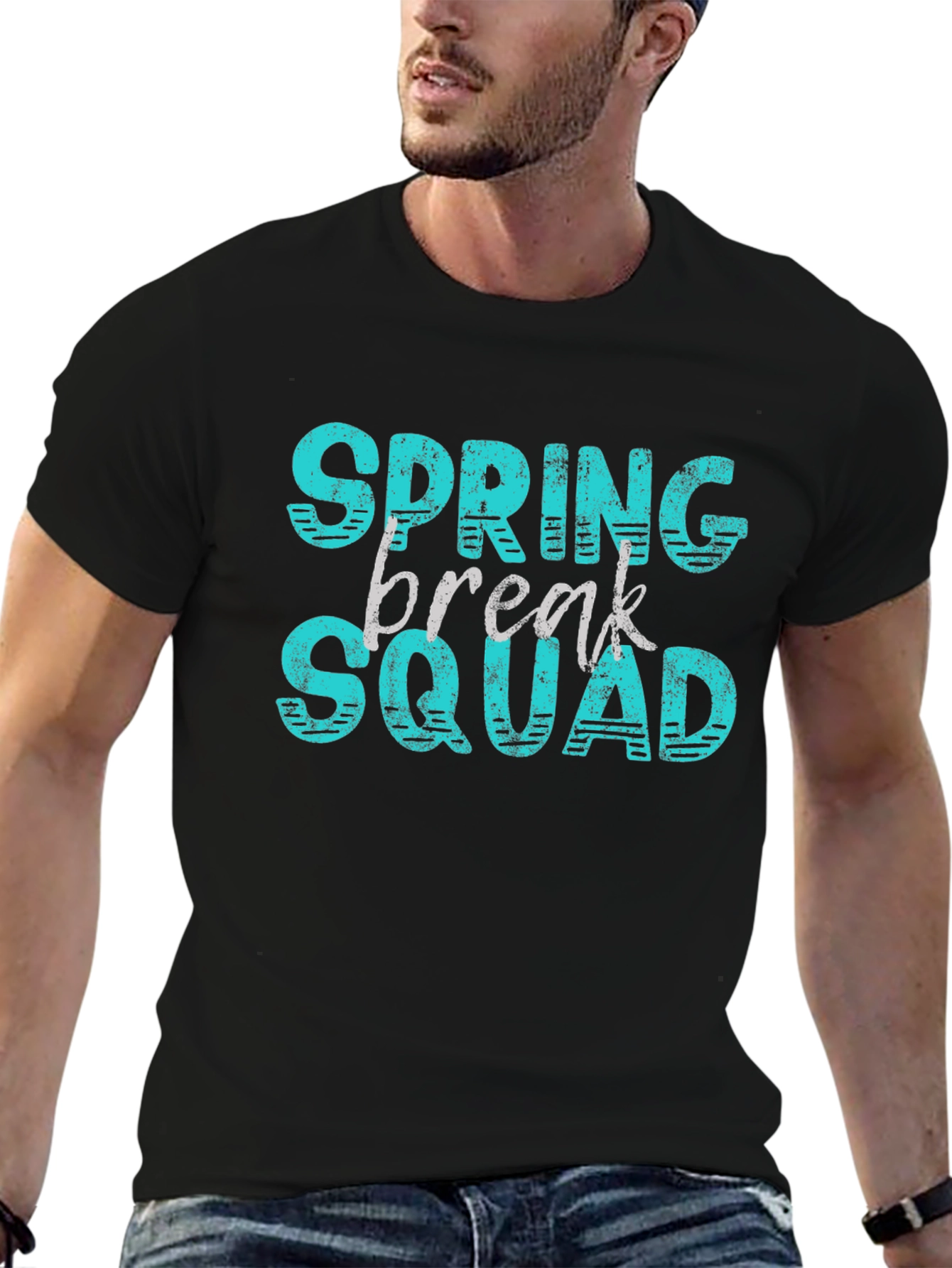 Black Spring Break Squad Graphic T-Shirt view 6