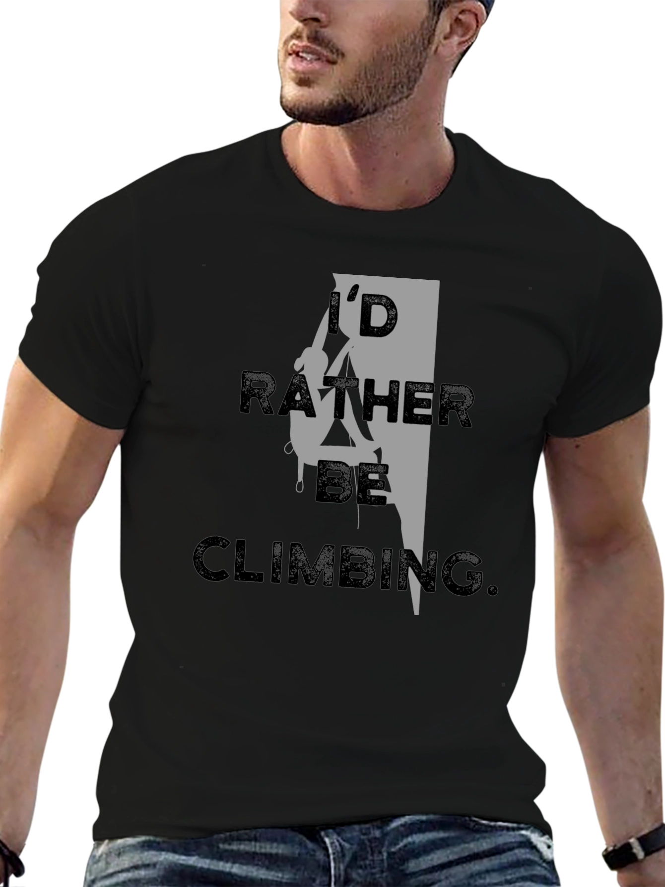 I'd Rather Be Climbing Black T-Shirt - 6