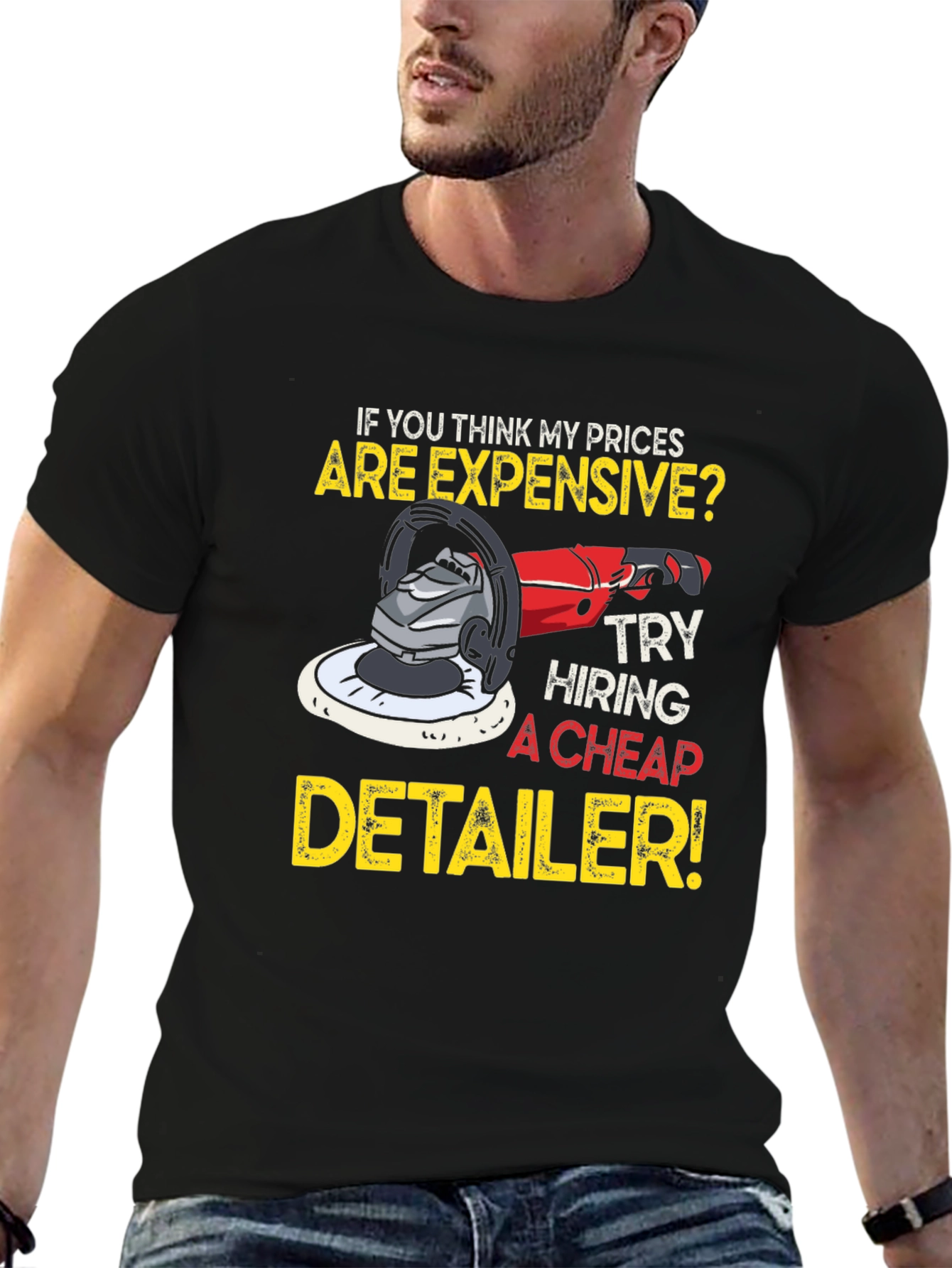 Black Expensive Detailer T-Shirt view 6
