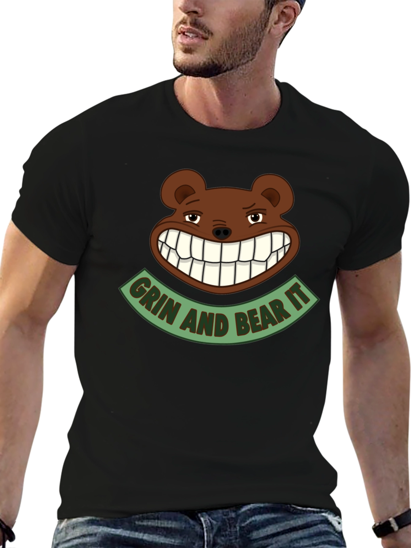 Black Grin and Bear It Graphic Tee view 6