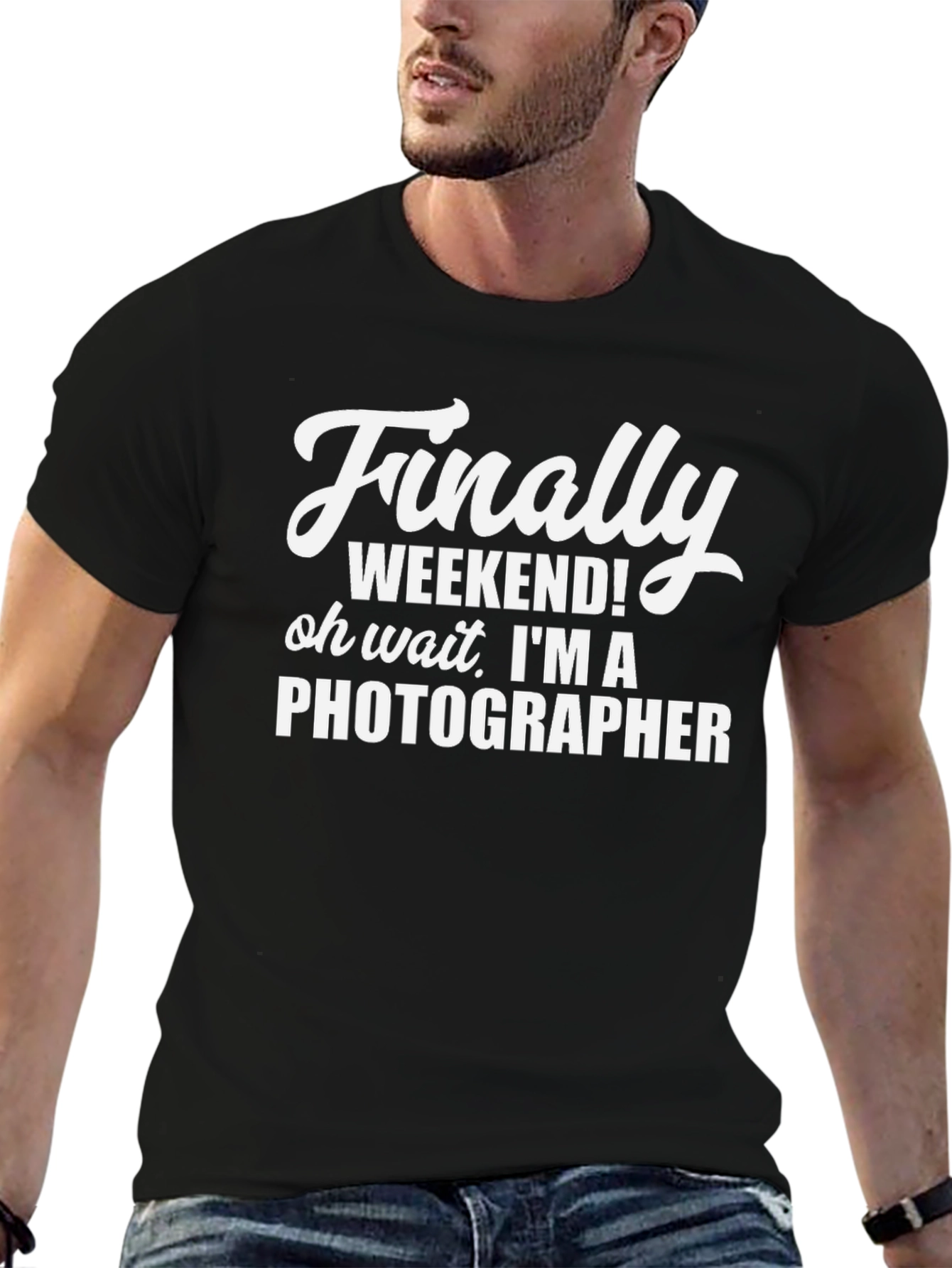 Black Photographer Weekend T-Shirt - Funny Photography Tee view 6