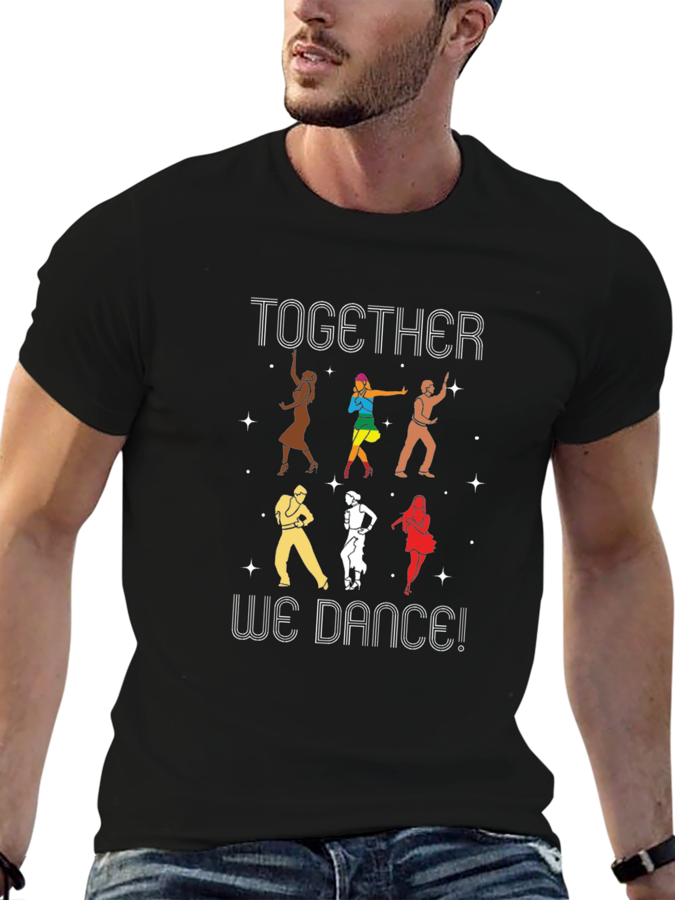 Black Together We Dance T-Shirt - Fun & Colorful! view 6