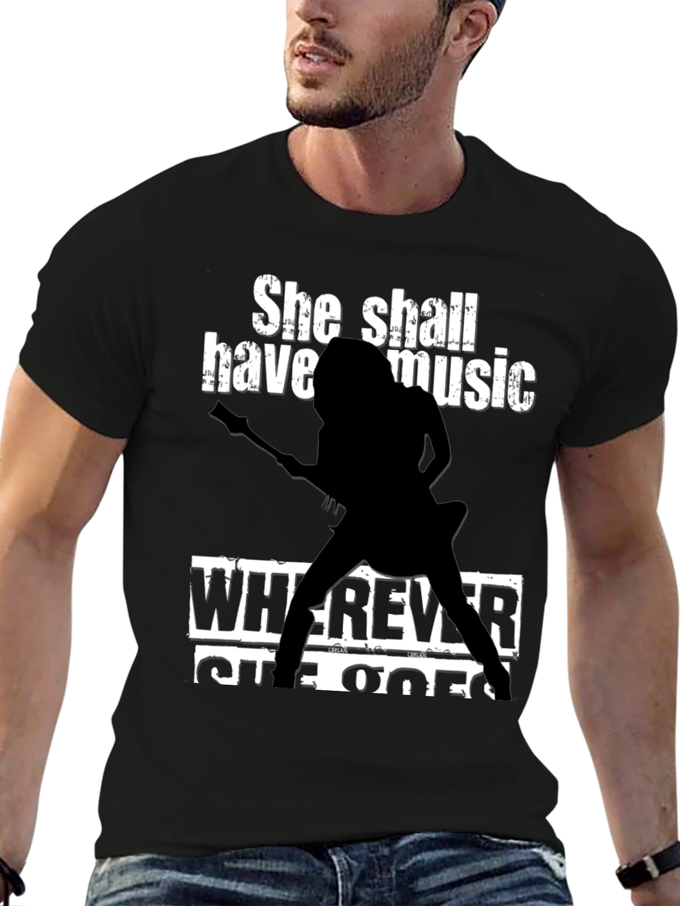 Black She Shall Have Music T-Shirt view 6