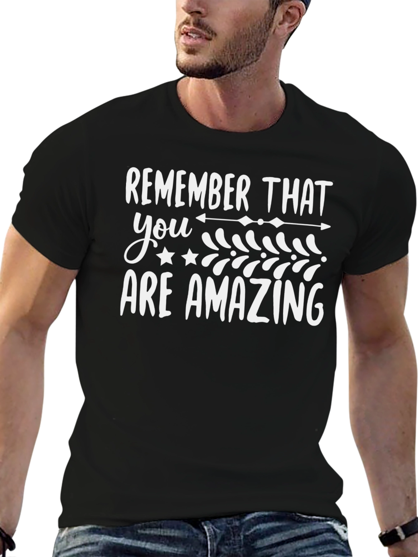 Black Remember That You Are Amazing T-Shirt view 6