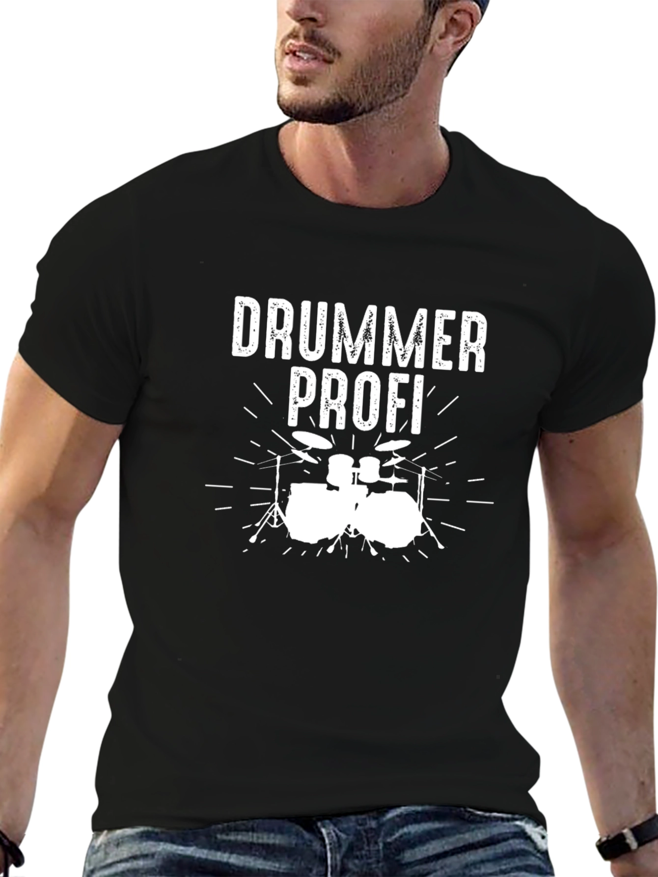 Black Drummer Profi Black T-Shirt view 6
